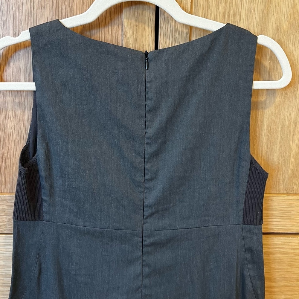 Tonet Italy Beaded Linen Shift Mini Dress Grey Size IT 40 US 4 Neutral Chic - Picture 6 of 9